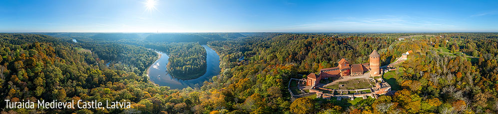 360 degree HD Aerial Panoramas and virtual tours TURAIDA CASTLE - Virtual Latvia